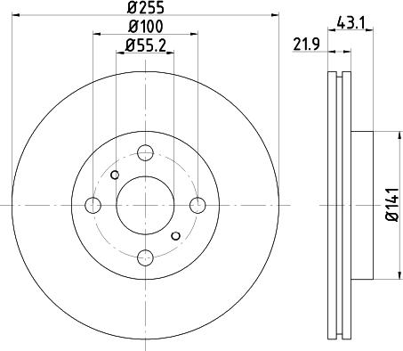 Textar 92284903 - Спирачен диск vvparts.bg