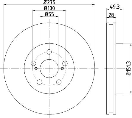 Textar 92284703 - Спирачен диск vvparts.bg