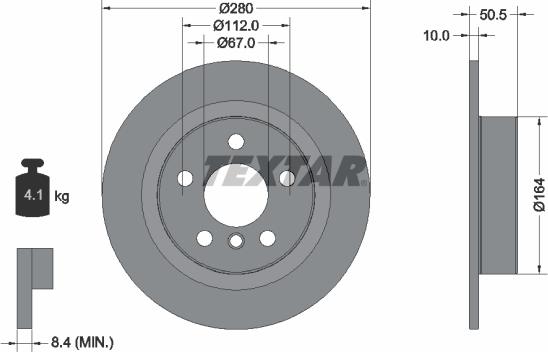 Textar 92274605 - Спирачен диск vvparts.bg