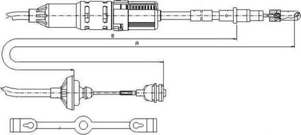 Textar 58002300 - Въжен механизъм, задействане на съединителя vvparts.bg