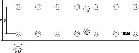 Textar 1503002 - Комплект феродо за накладки, барабанни спирачки vvparts.bg