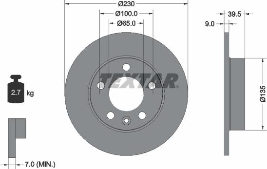 Textar 89006800 - Спирачен комплект, дискови спирачки vvparts.bg