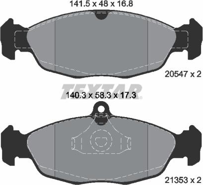Textar 89000700 - Спирачен комплект, дискови спирачки vvparts.bg