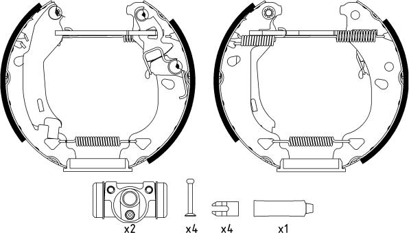 Textar 84049200 - Комплект спирачна челюст vvparts.bg