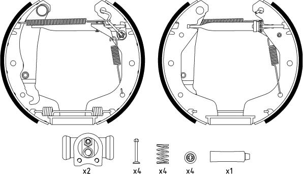 Textar 84044801 - Комплект спирачна челюст vvparts.bg