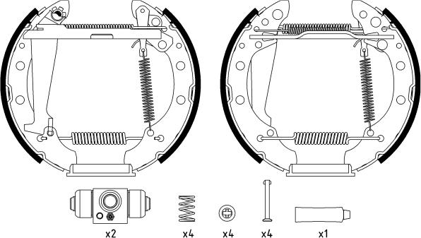 Textar 84044706 - Комплект спирачна челюст vvparts.bg