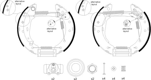 Textar 84048004 - Комплект спирачна челюст vvparts.bg