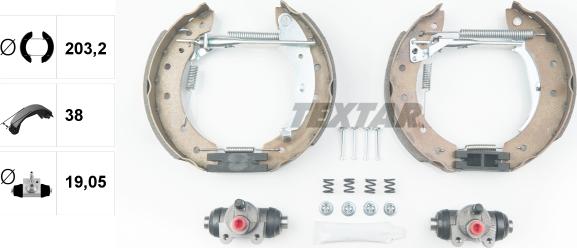 Textar 84048000 - Комплект спирачна челюст vvparts.bg