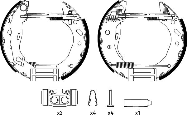 Textar 84048802 - Комплект спирачна челюст vvparts.bg