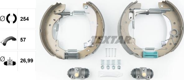 Textar 84047901 - Комплект спирачна челюст vvparts.bg