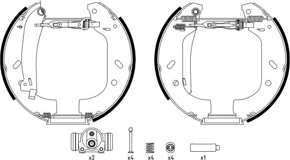 Textar 84047800 - Комплект спирачна челюст vvparts.bg