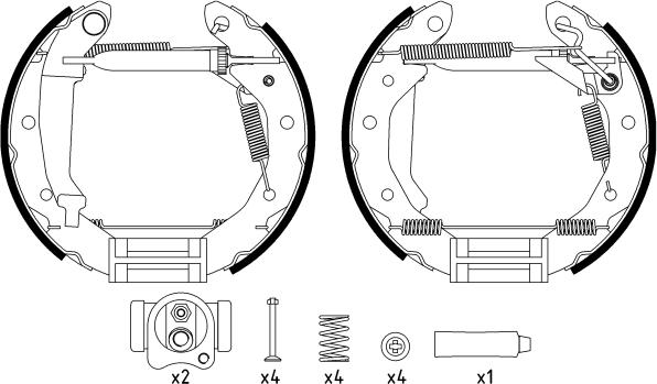 Textar 84054000 - Комплект спирачна челюст vvparts.bg