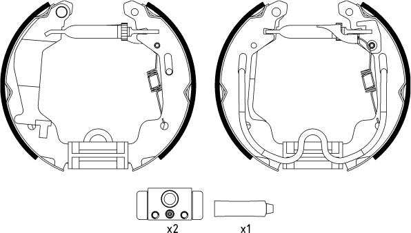 Textar 84058000 - Комплект спирачна челюст vvparts.bg