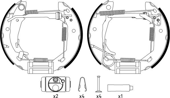 Textar 84053000 - Комплект спирачна челюст vvparts.bg