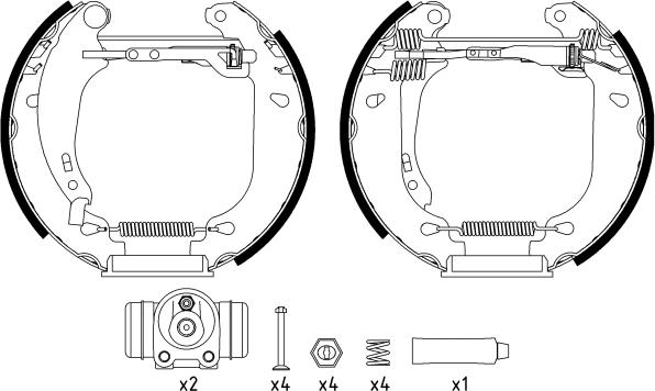 Textar 84053800 - Комплект спирачна челюст vvparts.bg