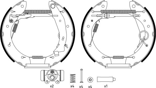 Textar 84052900 - Комплект спирачна челюст vvparts.bg