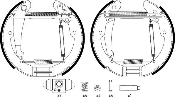 Textar 84052402 - Комплект спирачна челюст vvparts.bg