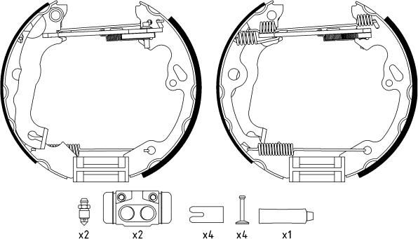 Textar 84052501 - Комплект спирачна челюст vvparts.bg