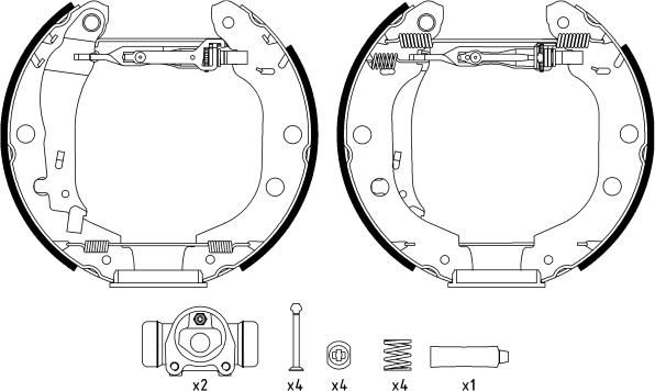 Textar 84052701 - Комплект спирачна челюст vvparts.bg