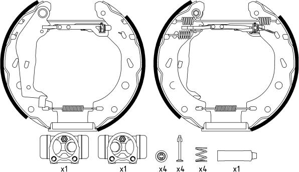 Textar 84057400 - Комплект спирачна челюст vvparts.bg