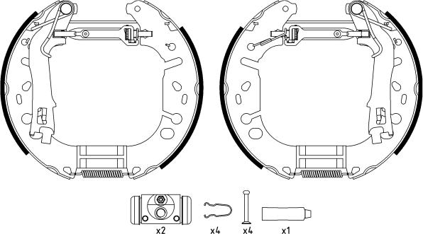 Textar 84065402 - Комплект спирачна челюст vvparts.bg