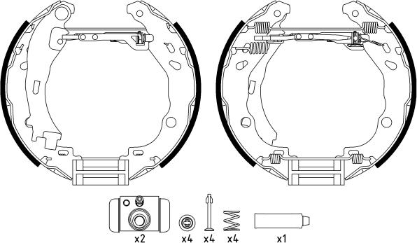 Textar 84061602 - Комплект спирачна челюст vvparts.bg