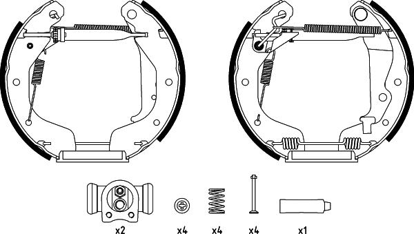 Textar 84062500 - Комплект спирачна челюст vvparts.bg