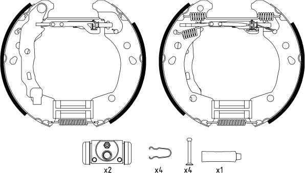 Textar 84062600 - Комплект спирачна челюст vvparts.bg