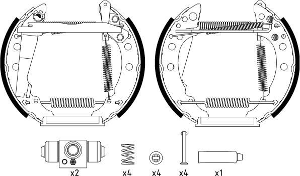 Textar 84018205 - Комплект спирачна челюст vvparts.bg