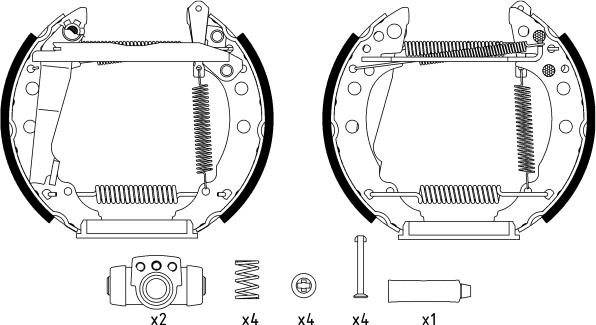 Textar 84018200 - Комплект спирачна челюст vvparts.bg