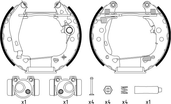 Textar 84038002 - Комплект спирачна челюст vvparts.bg