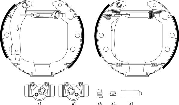 Textar 84038100 - Комплект спирачна челюст vvparts.bg