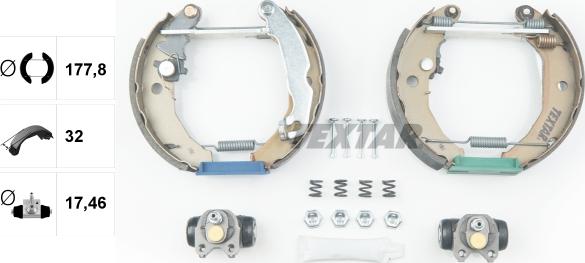 Textar 84033300 - Комплект спирачна челюст vvparts.bg