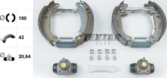 Textar 84037409 - Комплект спирачна челюст vvparts.bg