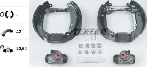 Textar 84037405 - Комплект спирачна челюст vvparts.bg