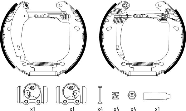 Textar 84037401 - Комплект спирачна челюст vvparts.bg