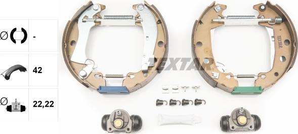 Textar 84024101 - Комплект спирачна челюст vvparts.bg