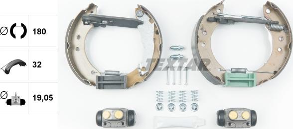 Textar 84020700 - Комплект спирачна челюст vvparts.bg