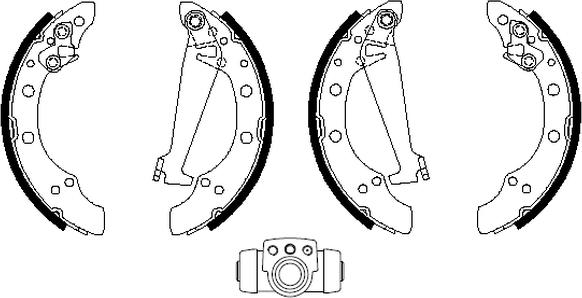 Textar 83044704 - Комплект спирачна челюст vvparts.bg