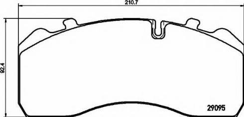 Textar 2909570 - Комплект спирачно феродо, дискови спирачки vvparts.bg