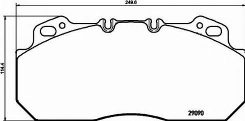 Textar 2909070 - Комплект спирачно феродо, дискови спирачки vvparts.bg