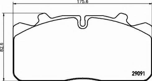 Textar 2909170 - Комплект спирачно феродо, дискови спирачки vvparts.bg