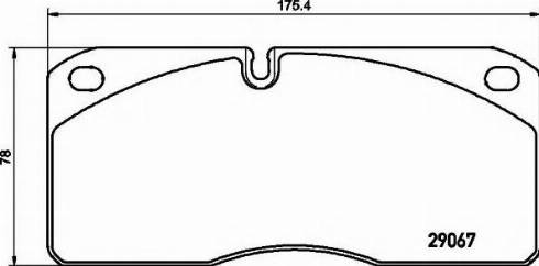 Textar 2906771 - Комплект спирачно феродо, дискови спирачки vvparts.bg