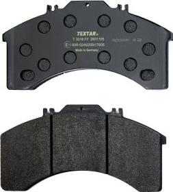 Textar 2901105 - Комплект спирачно феродо, дискови спирачки vvparts.bg