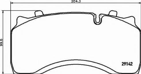 Textar 2914270 - Комплект спирачно феродо, дискови спирачки vvparts.bg