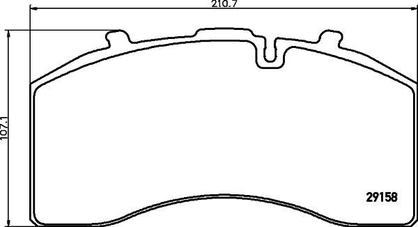 Textar 2915801 - Комплект спирачно феродо, дискови спирачки vvparts.bg