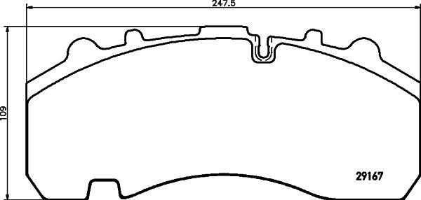 Textar 2927001 - Комплект спирачно феродо, дискови спирачки vvparts.bg