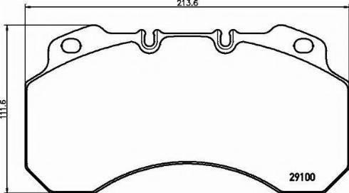 Textar 2910072 - Комплект спирачно феродо, дискови спирачки vvparts.bg