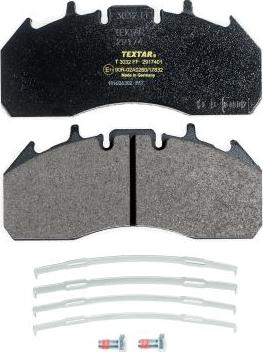 Textar 2917401 - Комплект спирачно феродо, дискови спирачки vvparts.bg