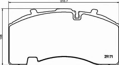 Textar 2917170 - Комплект спирачно феродо, дискови спирачки vvparts.bg